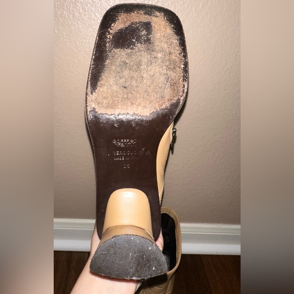 Goffredo Fantini Italy Tan Leather Zip Low Calf Boots Women Sz 36 EU (Sz 6 USA) - Picture 6 of 15